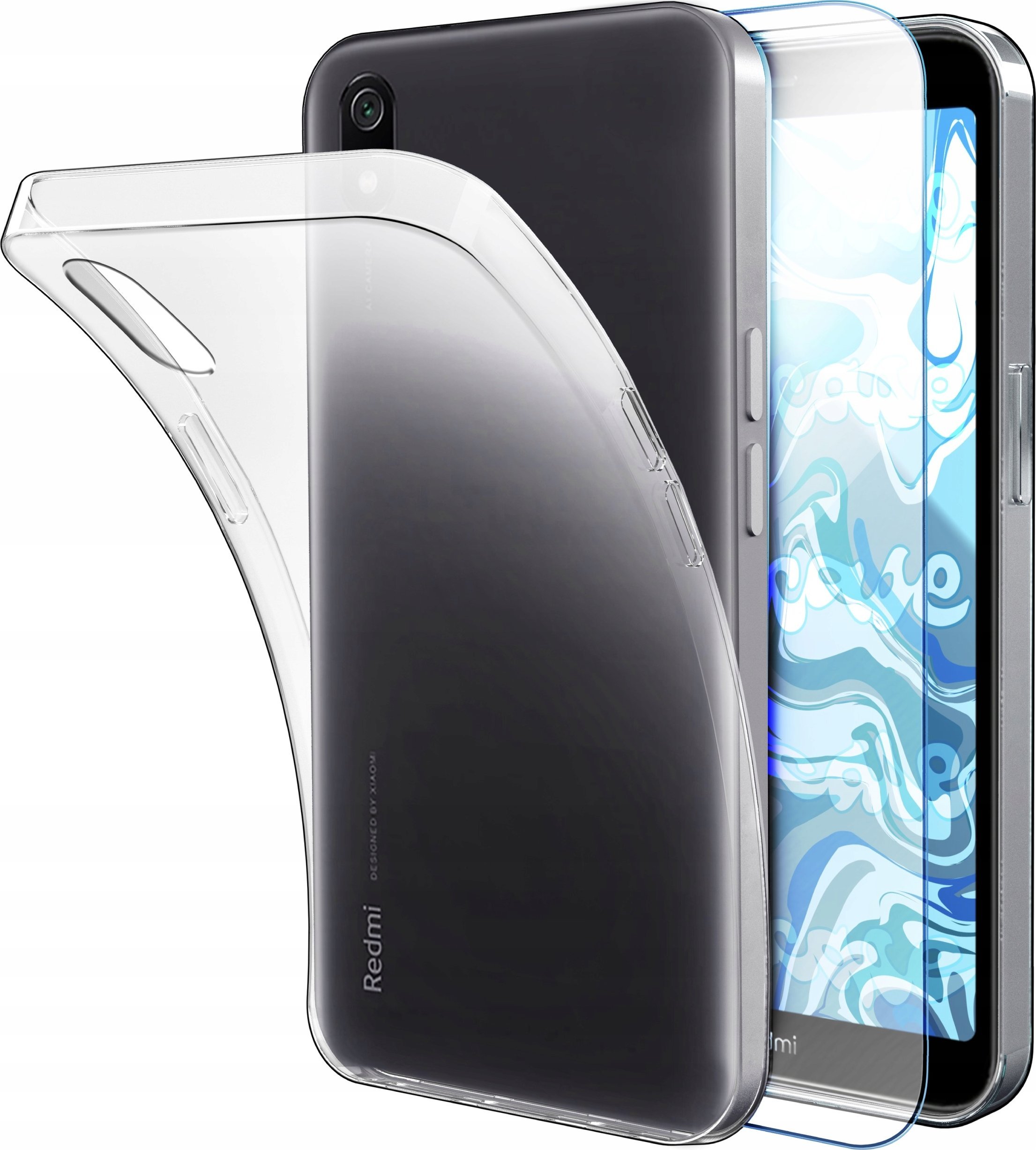 Hello Case ETUI DO XIAOMI REDMI 7A OBUDOWA CASE SILIKON SLIM POKROWIEC CLEAR SZKŁO