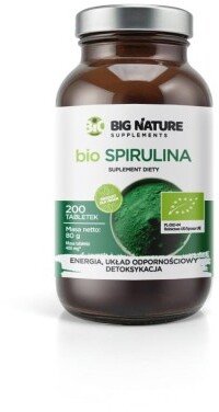 BIG NATURE Tabletki Spirulina Bio* suplement diety 200szt.