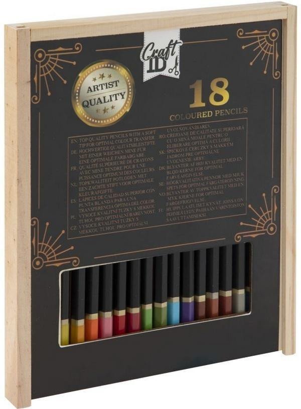 Kredki do kolorowania 18szt w drewnianym pudełku
