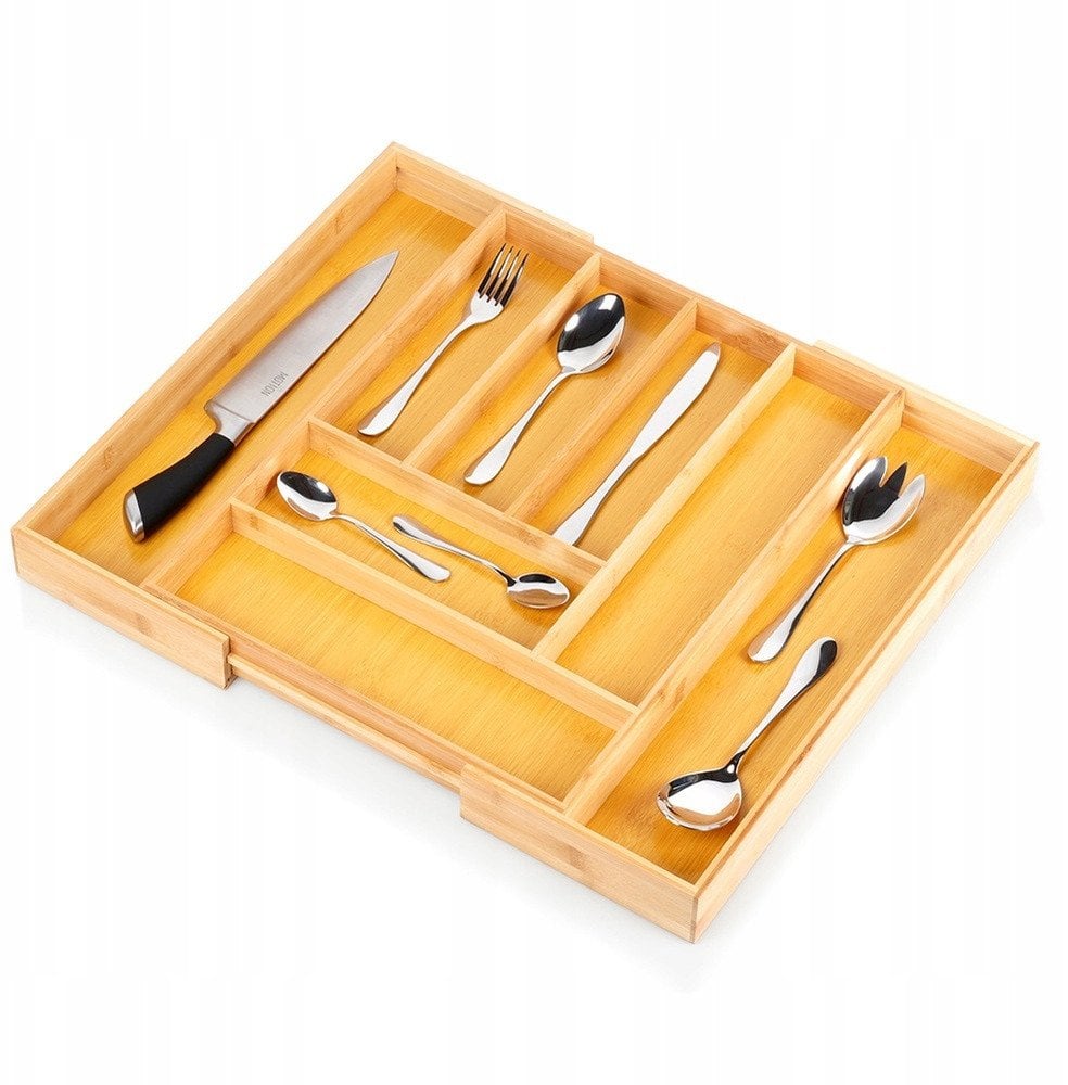 Wkład na Sztućce do Szuflady VILDE Bambus Rozsuwany 35,5-54,5 cm