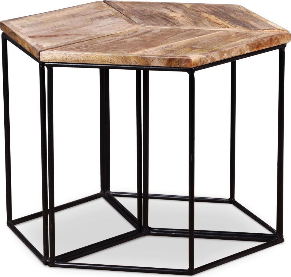 vidaXL Stolik kawowy, lite drewno mango, 56x48x40 cm