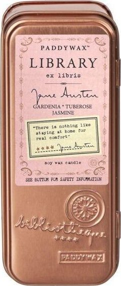 Świeca sojowa w puszce Library Library Jane Austen