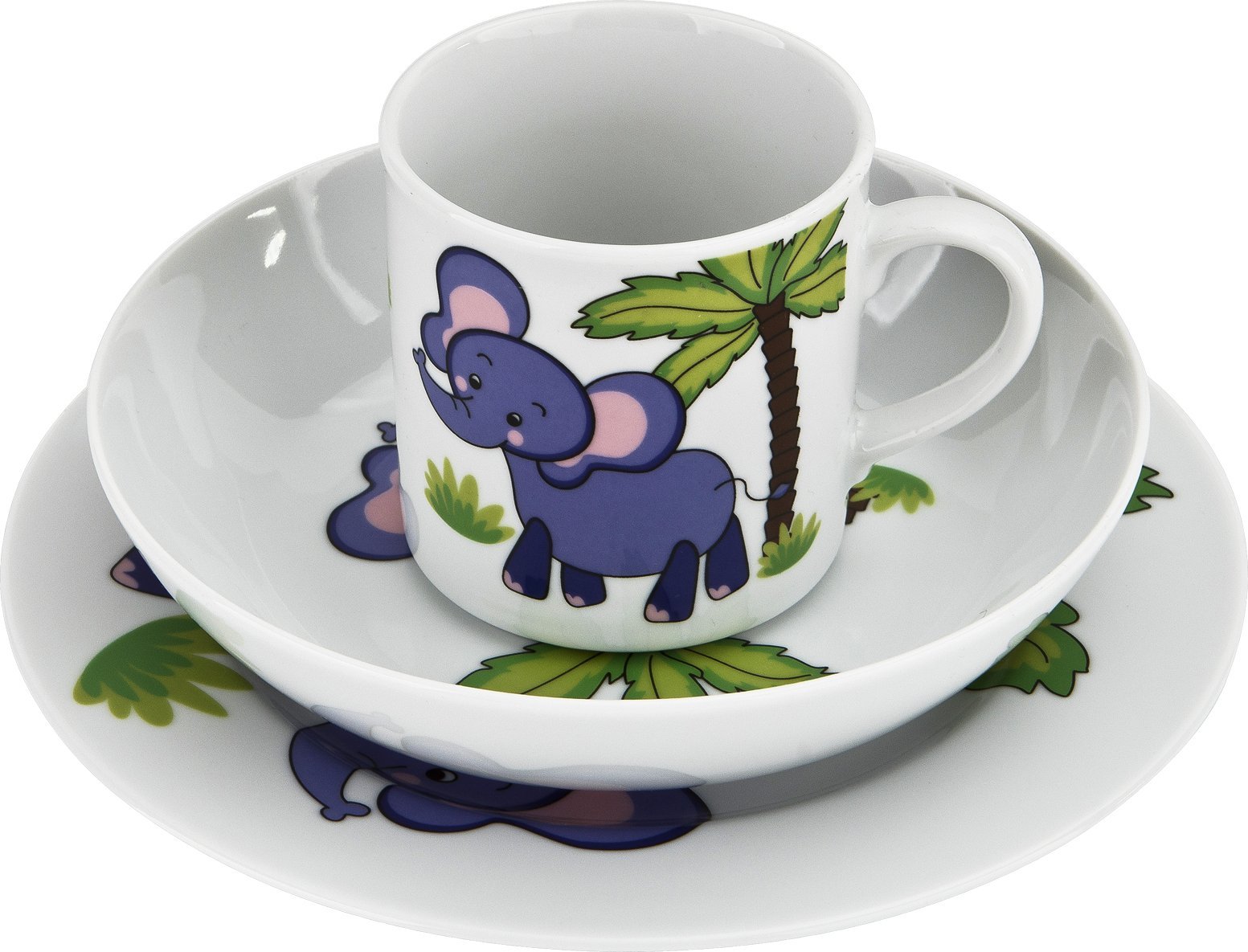 Lubiana Zestaw naczyń dla dzieci Słoń porcelanowy