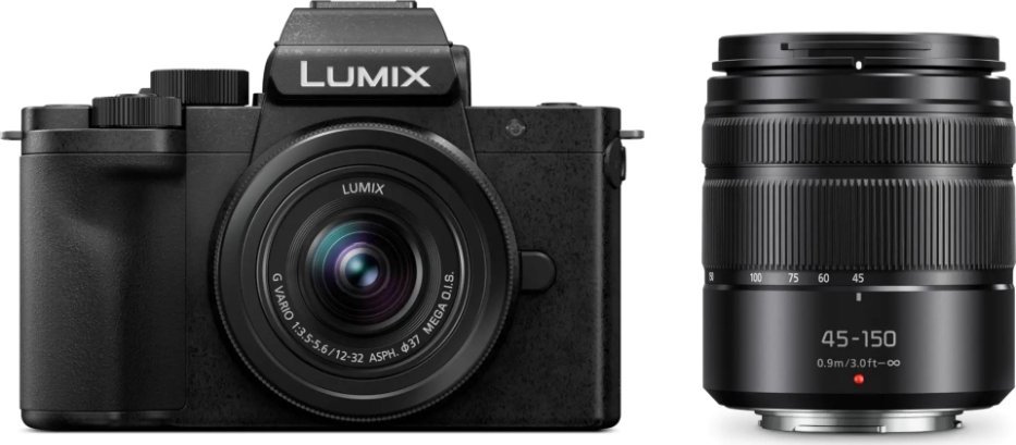 Aparat Panasonic Lumix DC-G100D + G Vario 12-32mm f/4.0-5.6 Mega OIS + 45-150mm f/4.0-5.6 (DC-G100DWEGK)