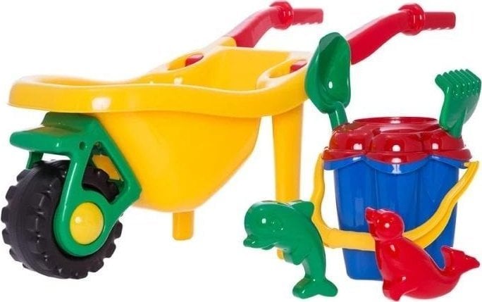 Taczka z kompletem Kwiatek 6el MIX