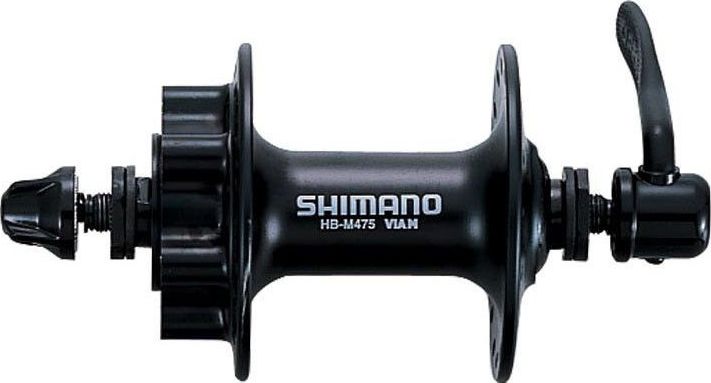 Shimano Piasta przód Shimano DEORE HB-M475 do hamulców tarczowych 36-otworów czarna uniwersalny