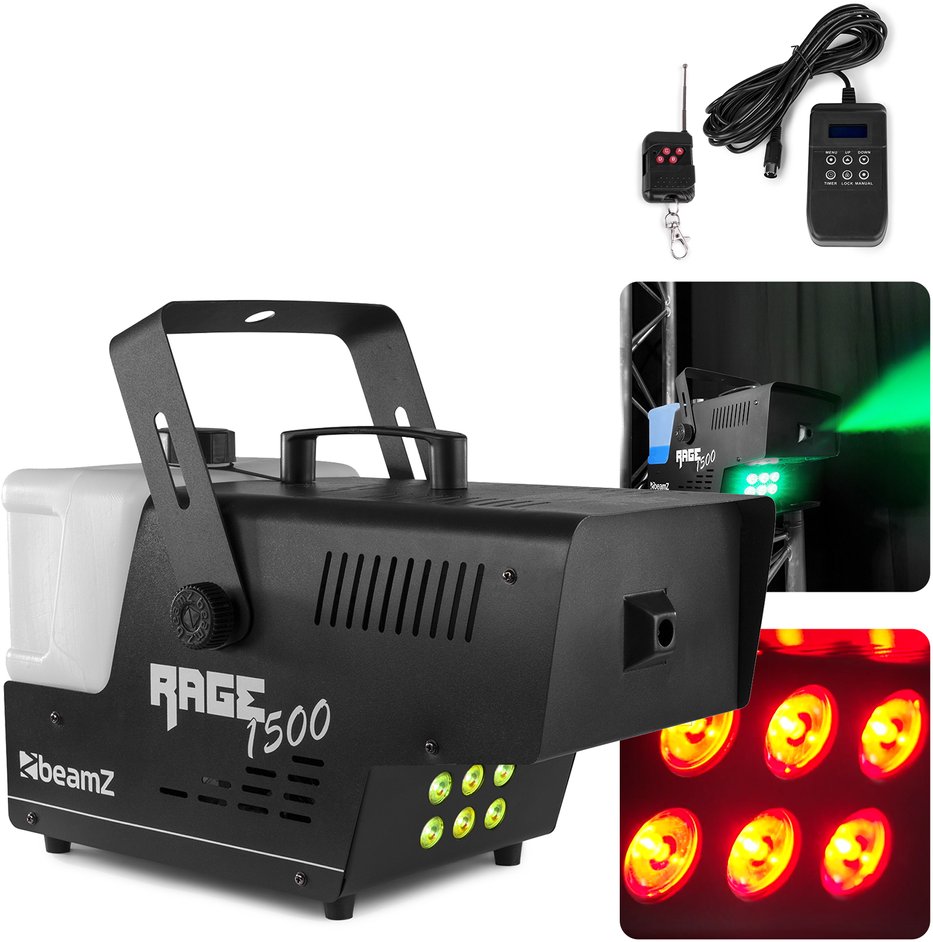 Wytwornica dymu z efektem LED BeamZ Rage 1500LED one size