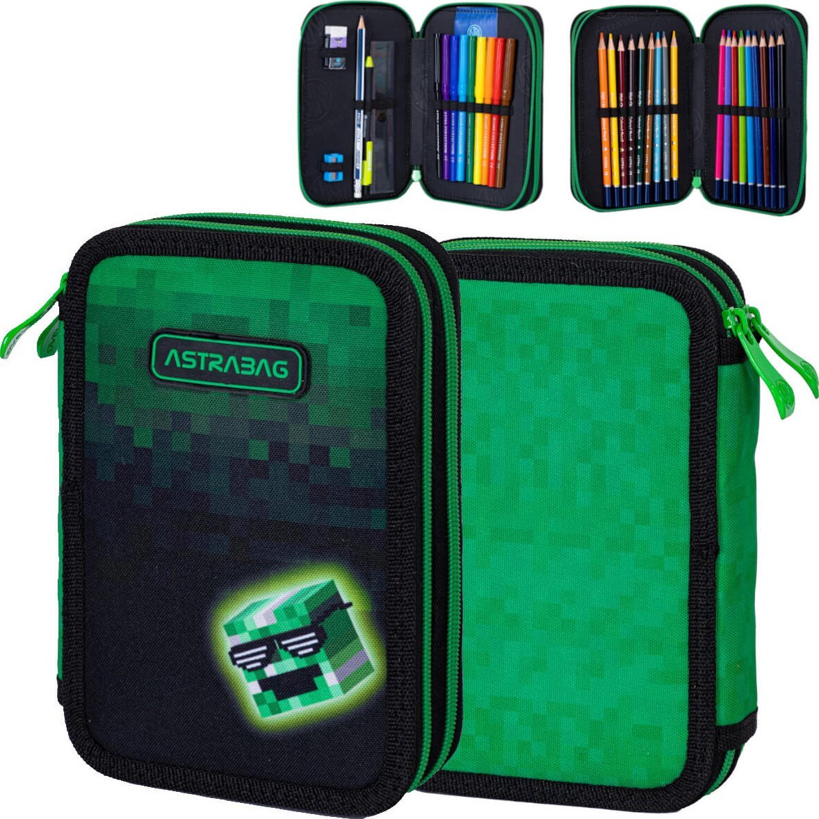 Piórnik Astra Piórnik podwójny z wyposażeniem Astrabag Pixel Hero AC21