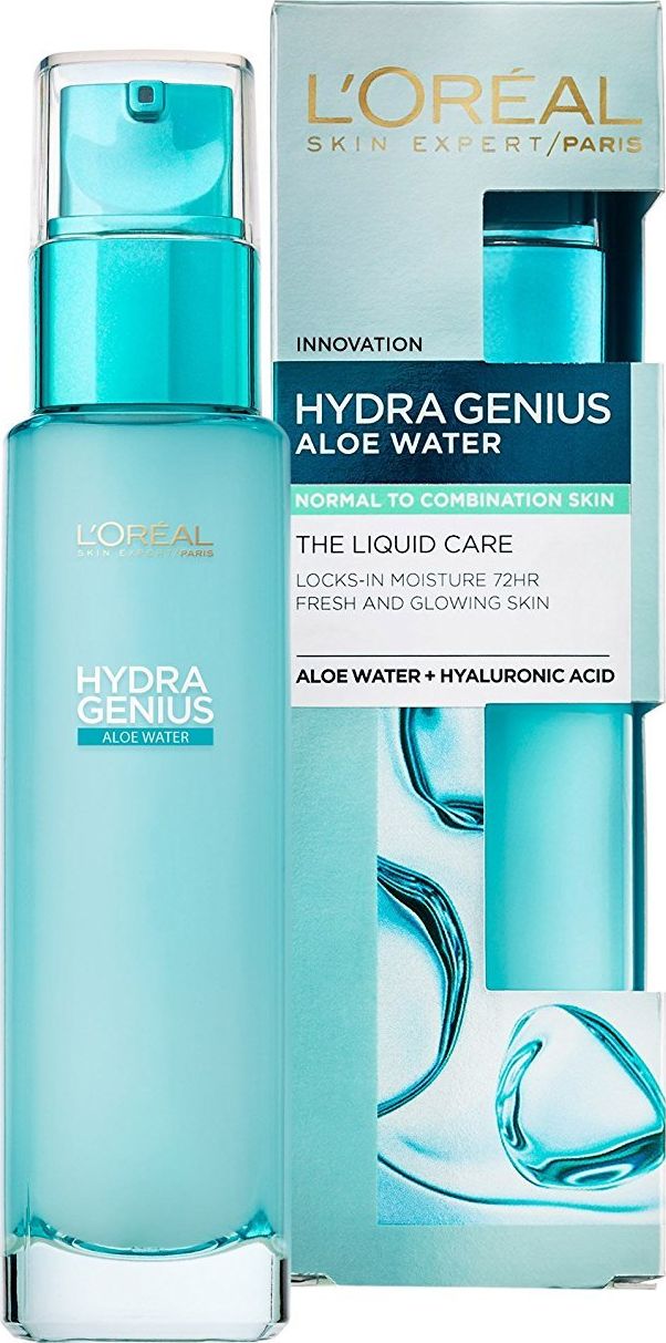 L’Oreal Paris Nawilżający krem do twarzy do skóry normalnej i mieszane Hydra Genius Woda z aloesu 70 ml