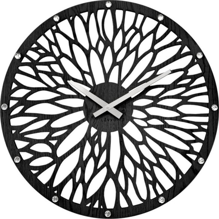 Lavvu Zegar ścienny Lavvu LCT1182 z kryształkami, średnica 49 cm uniwersalny