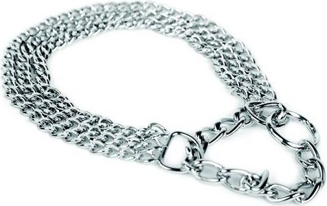 obroża łańcuchowa zaciągana potrójna, szlifowana ø 2,0 długość 45 cm, chrom - 13361