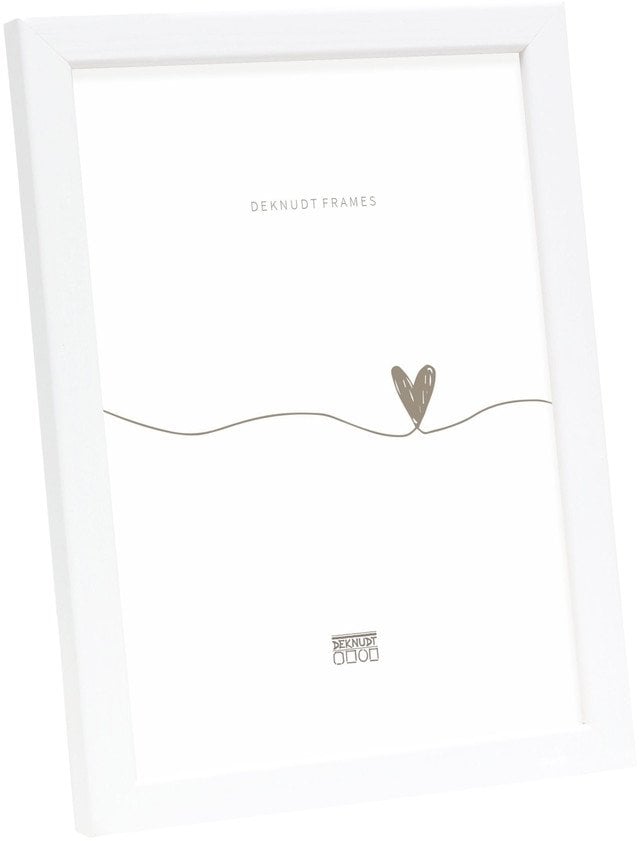 Ramka Deknudt S41JK1 30x30 drewno biały wąska listwa