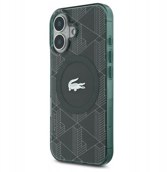 Lacoste LCHMP16SUBSE iPhone 16 6.1" zielony hardcase IML Blend Monogram MagSafe