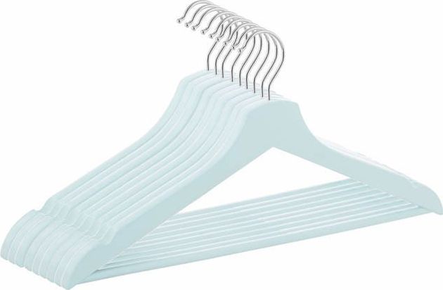 Springos Wieszaki na ubrania drewniane zestaw 9 szt. niebieskie UNIWERSALNY