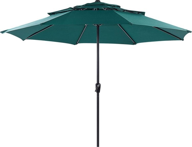 Beliani Parasol ogrodowy ⌀ 285 cm zielony BIBIONE!