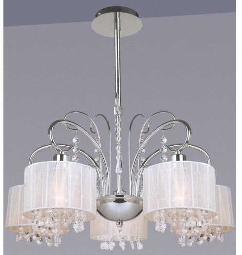 Lampa wisząca Italux Span retro klasyczna chrom (MDM1583/5 WH)