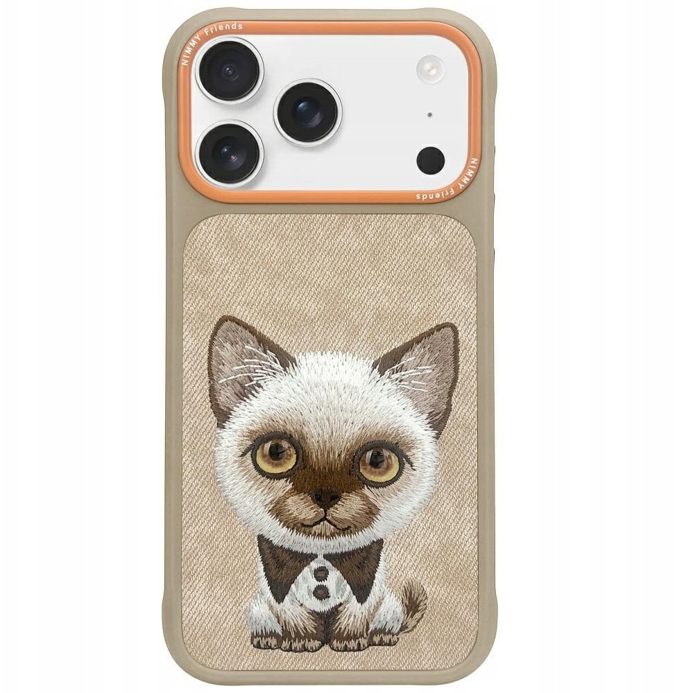 Etui Nimmy Big Eyed Pet 2.0 Cat do iPhone 17 beżowy