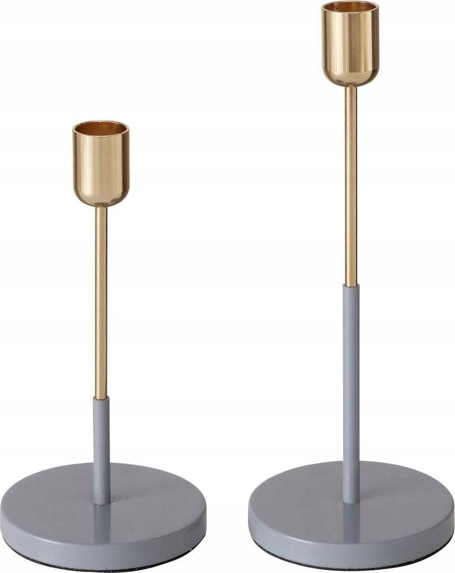 Boltze Świeczniki metalowe na jedną świecę TELMO, 2 sztuki