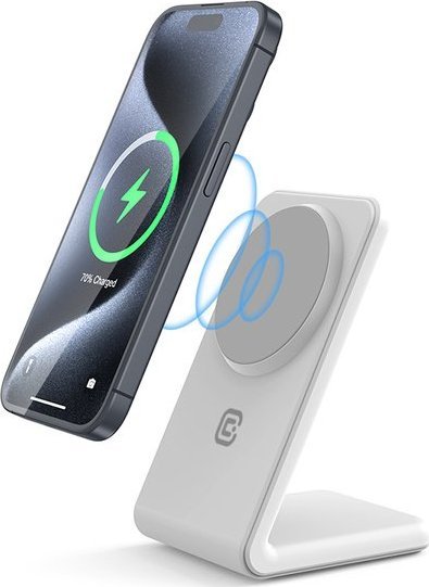 Ładowarka Crong Ładowarka bezprzewodowa 2w1 z MagSafe do iPhone i AirPods