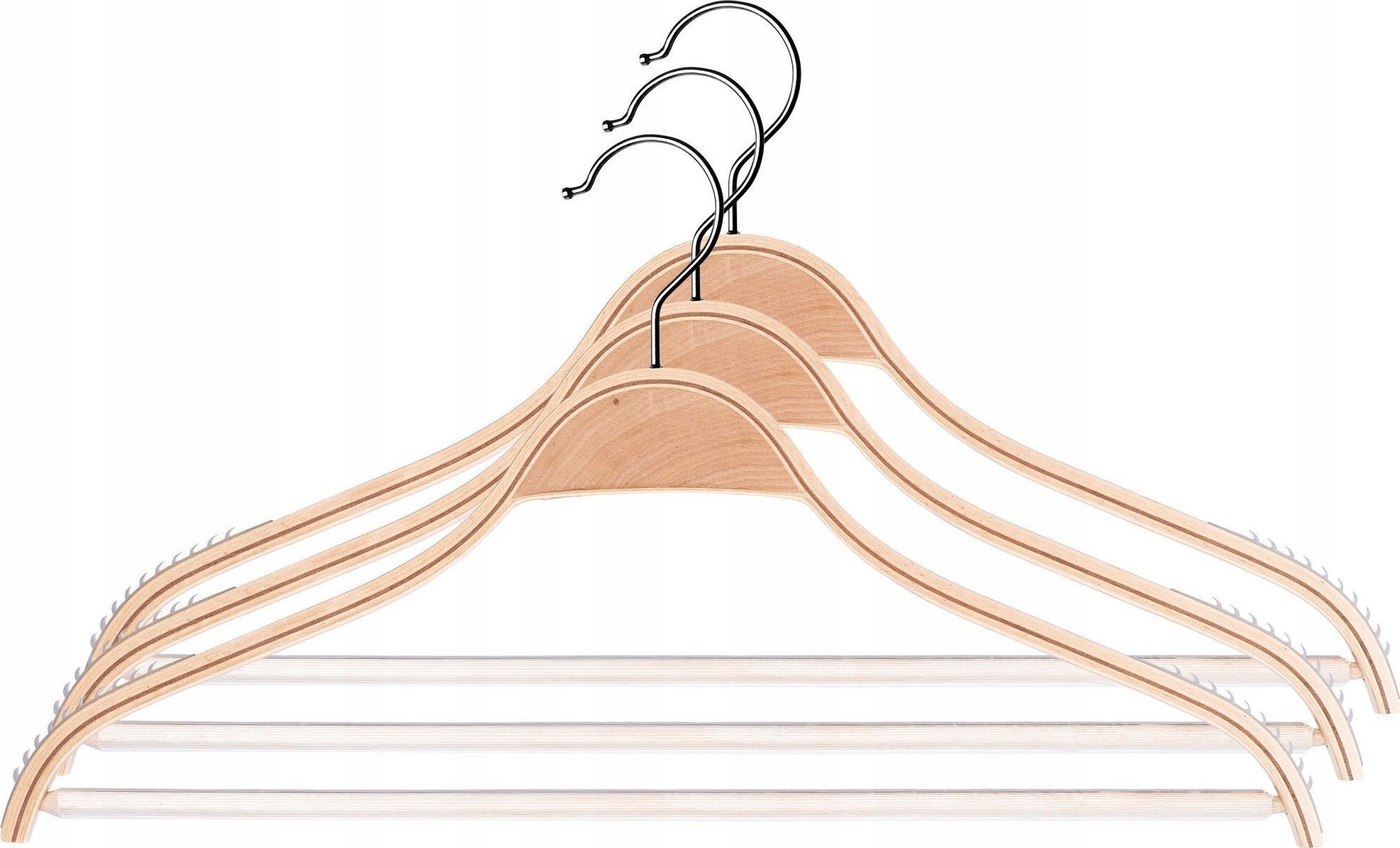 Kadax Wieszaki Drewniane Na Ubrania Laminowane 3szt