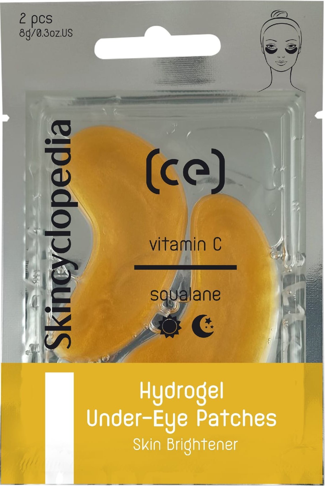 Milton SKINCYCLOPEDIA Hydrożelowe płatki pod oczy z witaminą C, niacynamidem, kwasem hialuronowym i kolagenem - 2 sztuki