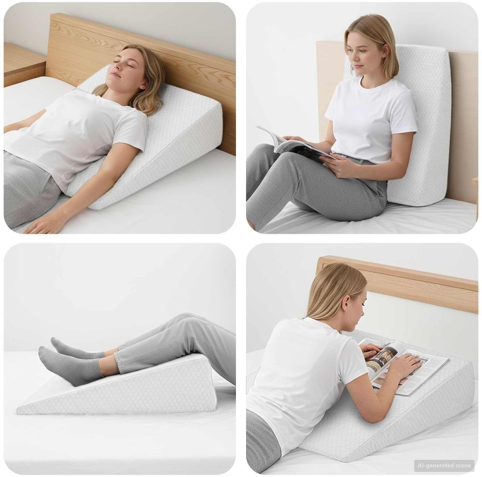 vidaXL Poduszka w kształcie klinu Gładki Biały