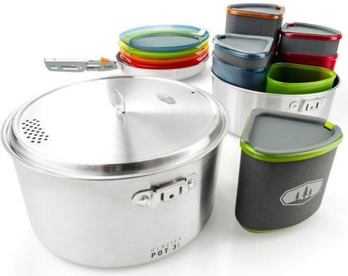 GSI Outdoors Zestaw naczyń turystycznych Stainless Camper (68181)