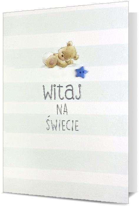 Pan Dragon Karnet HM200 Witaj na świecie niebieska