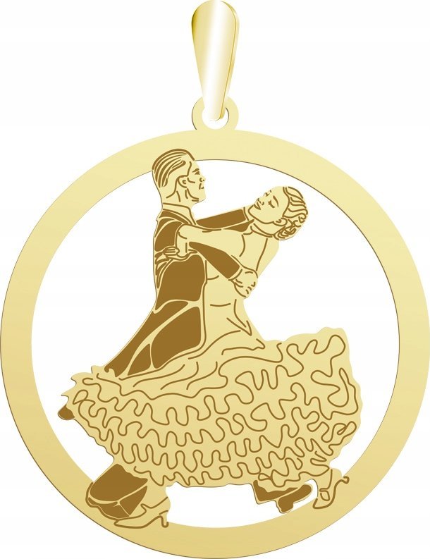 Radziszewska Jewellery Zawieszka Złota Taniec Towarzyski Srebro 925 Prezent GRAWER GRATIS
