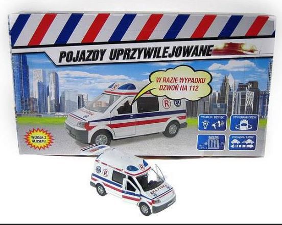 Hipo Karetka Pogotowia Van z głosem 14cm - HKG075