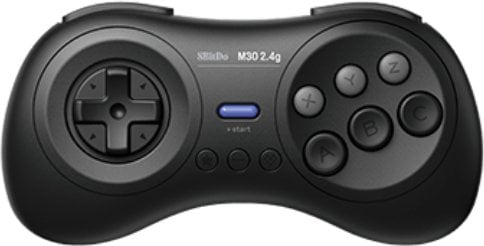 Pad 8BitDo M30 2.4G, Gamepad, Sega Genesis, Directional buttons, Menu button, Select button, Start button, Digital, Wireless, Micro-USB