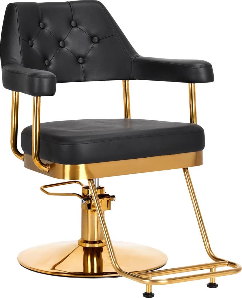 Activeshop Gabbiano fotel fryzjerski Granada złoto czarny