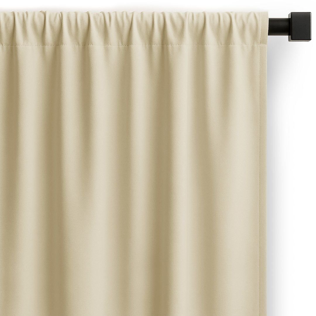 Zasłona gotowa CARLI na taśmie gładka 140x270 ciepły beż salon Restilo