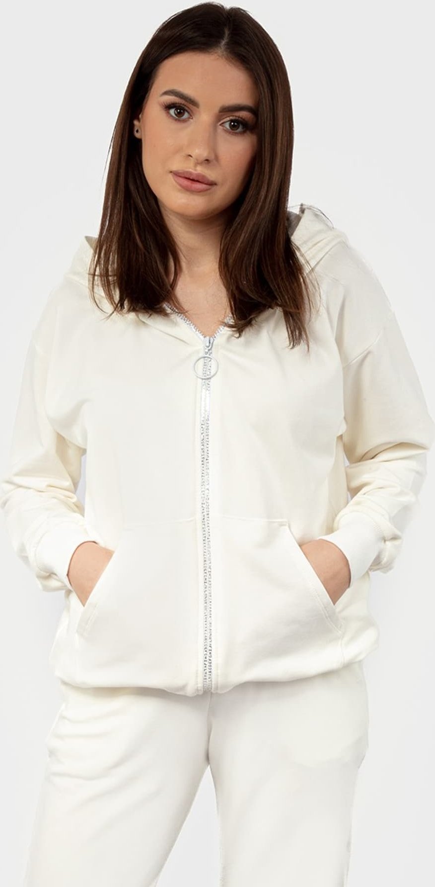 Dkaren Bluza DK-K-B4 ECRU BAWEŁNA (kolor ecru, rozmiar 2xl)