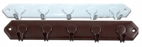 UN WIESZAK HAKOWY MALOWANY 5 SZARY