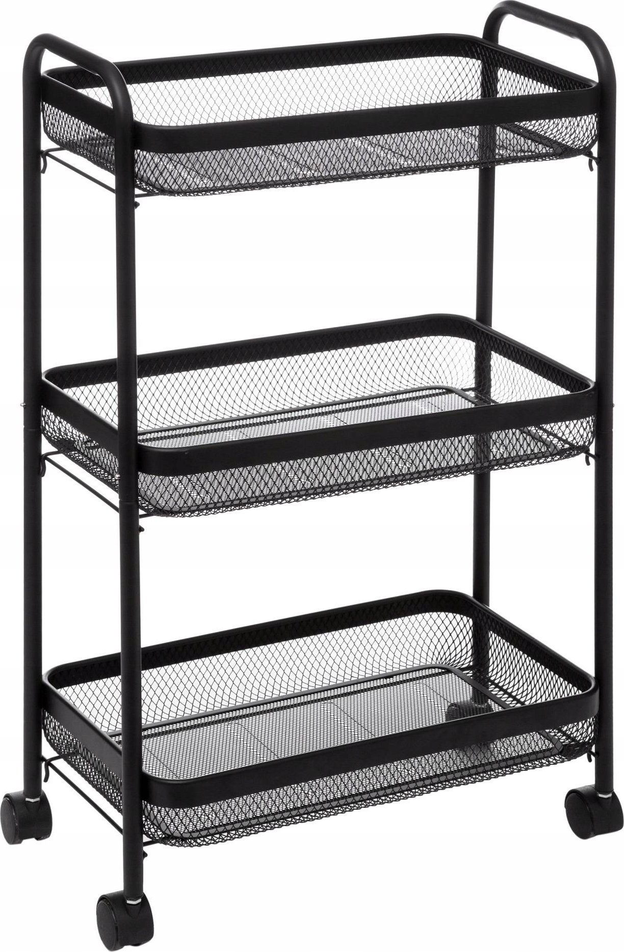 5five Wózek kuchenny na kółkach MAYAJ, 3 poziomy, czarny
