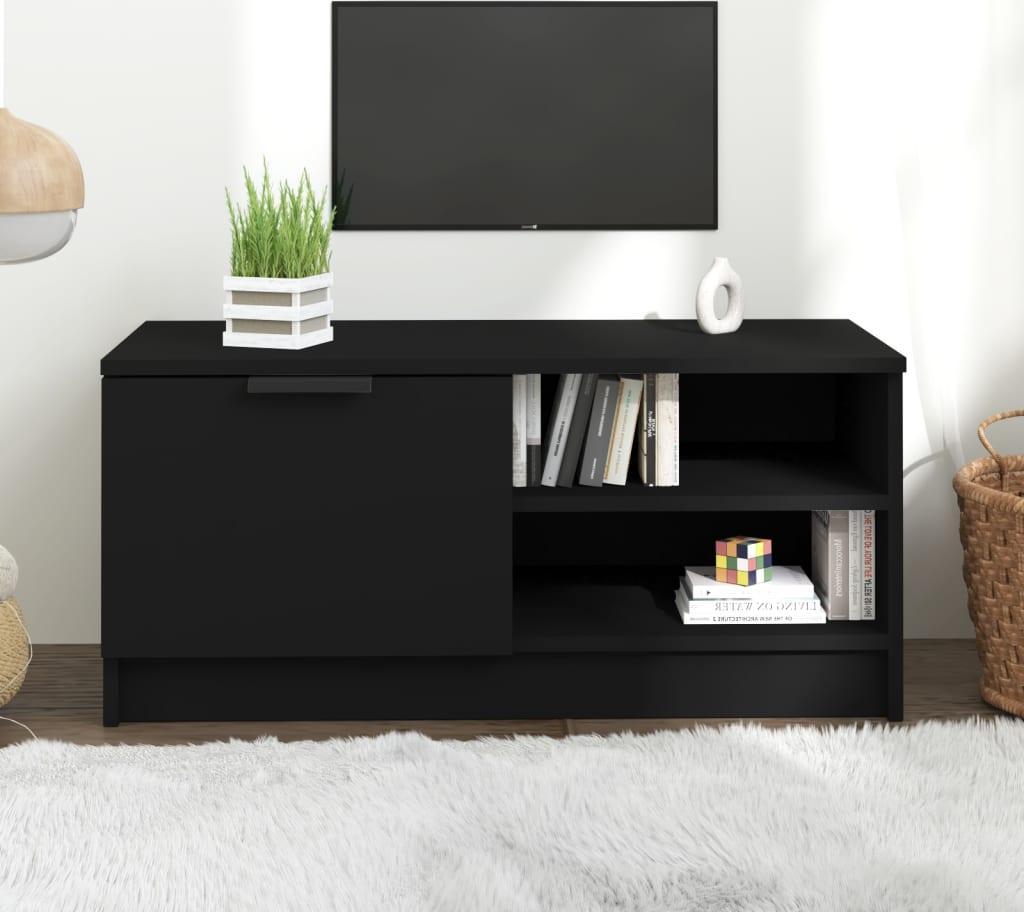 vidaXL Szafka pod telewizor, czarna, 80x35x36,5 cm