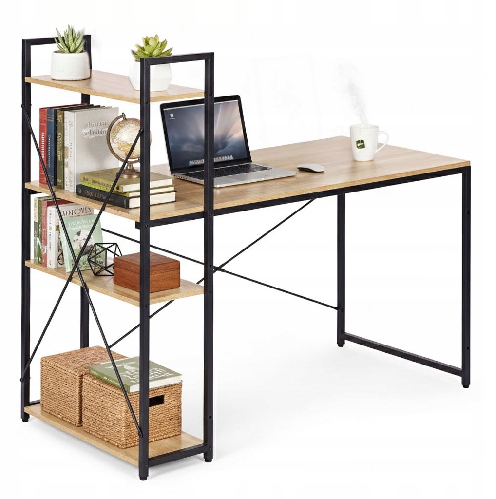 Biurko komputerowe ModernHome metalowe z regulowanymi stopkami