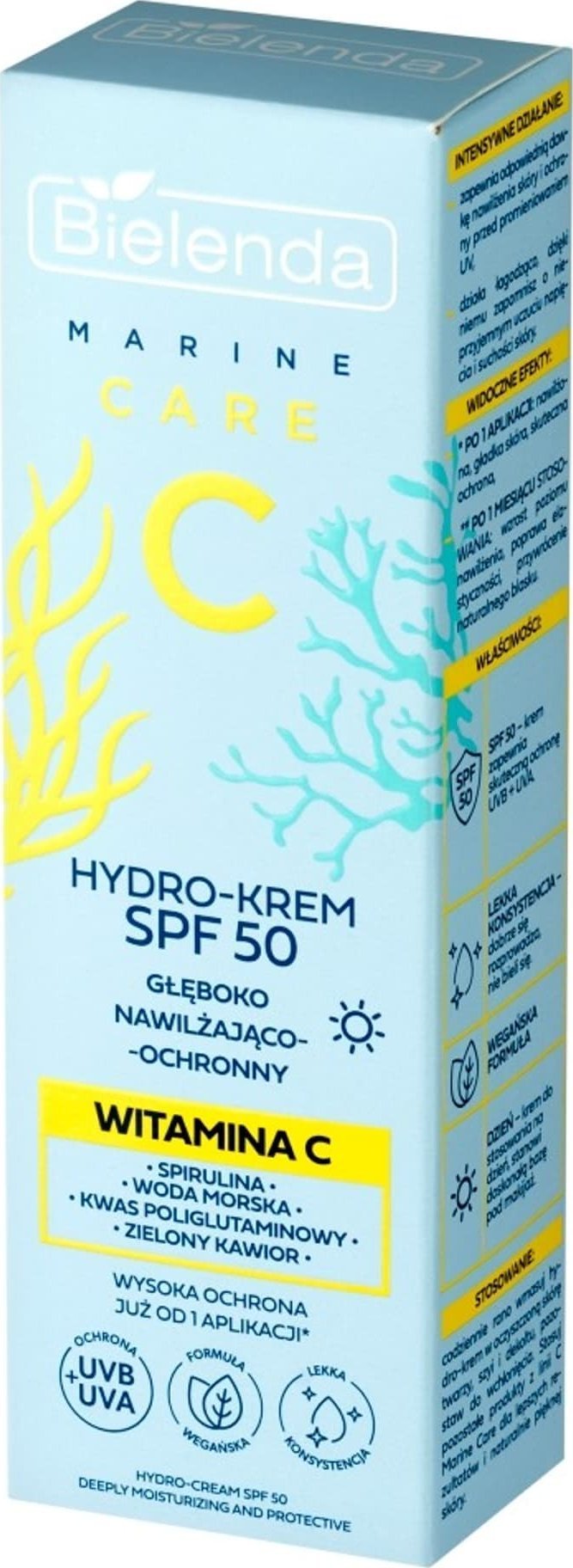 Bielenda Marine Care C Nawilżająco-ochronny hydro-krem SPF 50 na dzień 40 ml