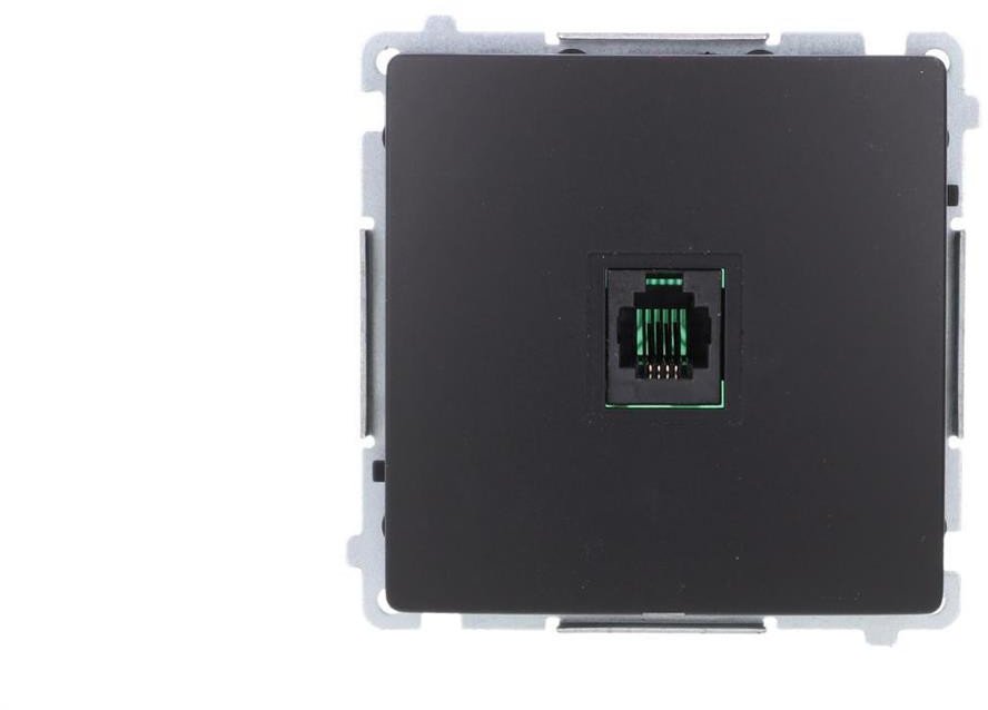 Simon Basic Gniazdo telefoniczne RJ11 uniwersalne pojedyncze (moduł). czarny BMTU.01/49
