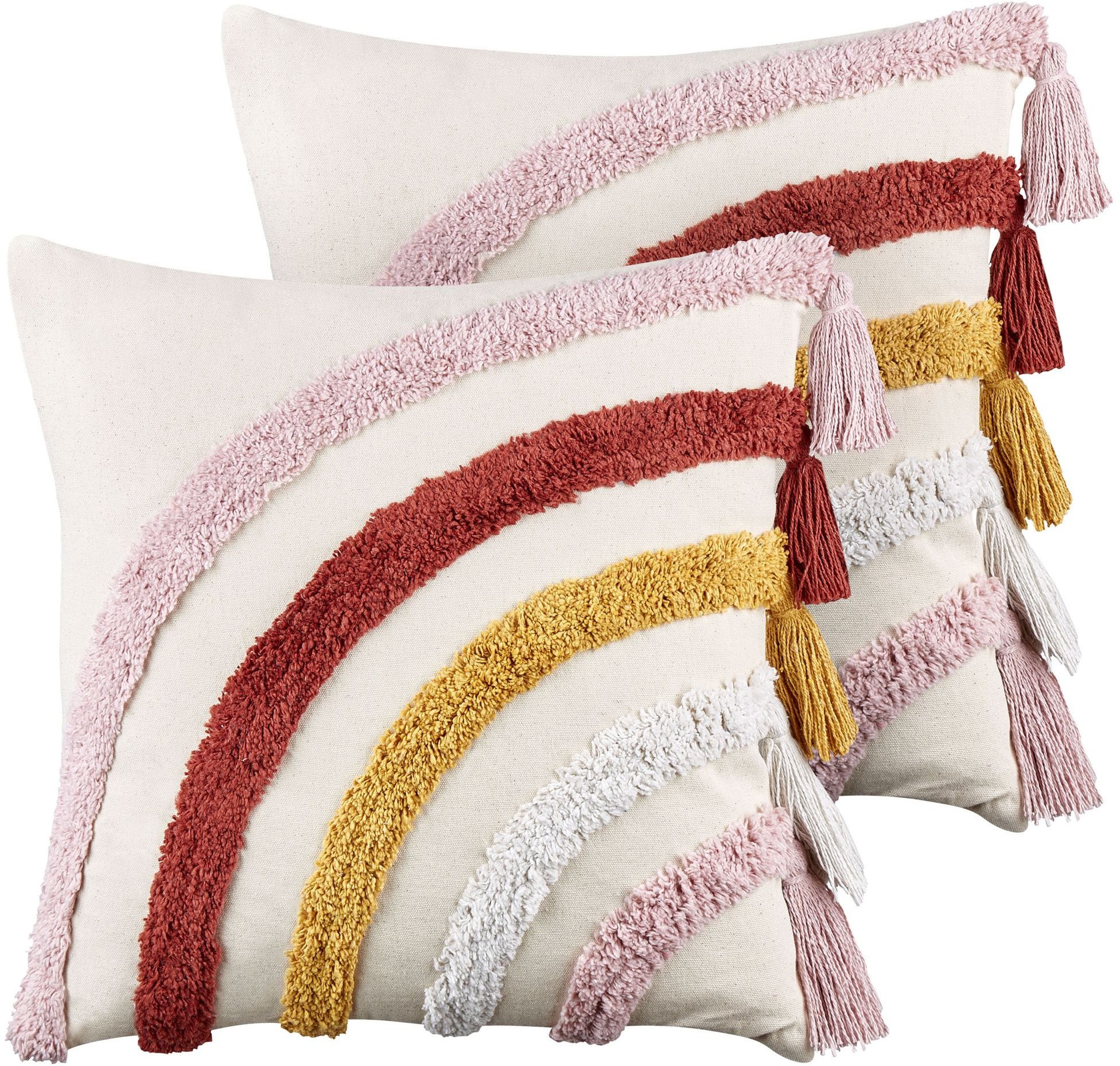 2 bawełniane poduszki dekoracyjne 45 x 45 cm wielokolorowe RAINSTAR