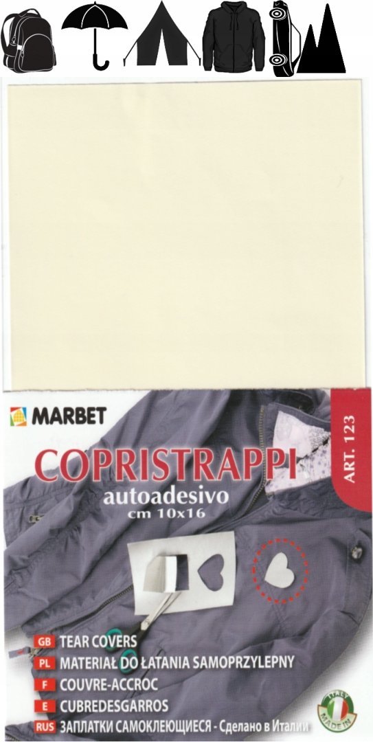 Marbet Łata Nylonowa wodoodporna samoprzylepna do kurtek 123 marbet 2