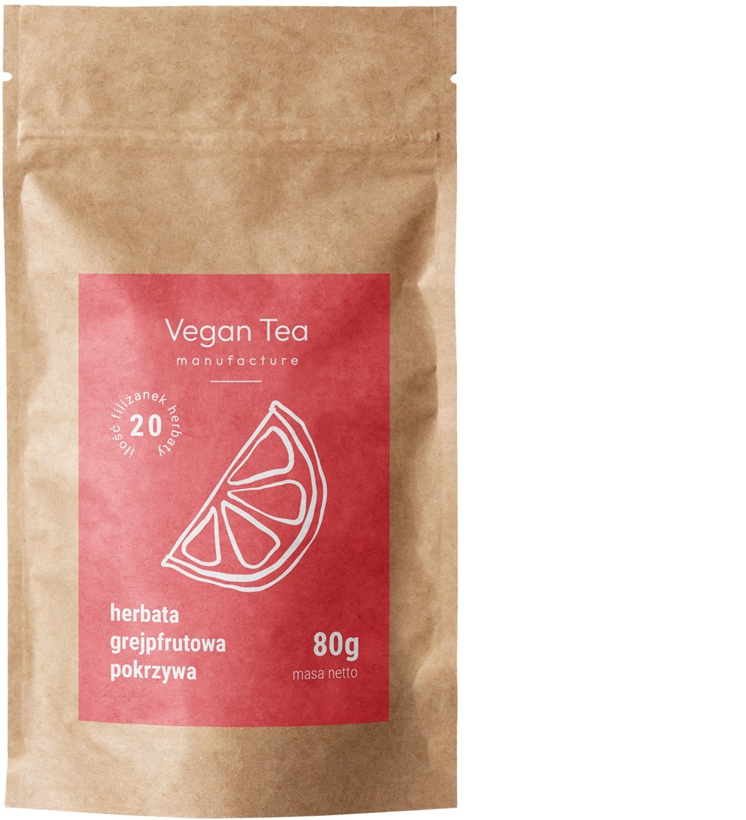 Vegan Tea Herbata ziołowo-owocowa Grejpfrutowa Pokrzywa - opakowanie uzupełniające 70g