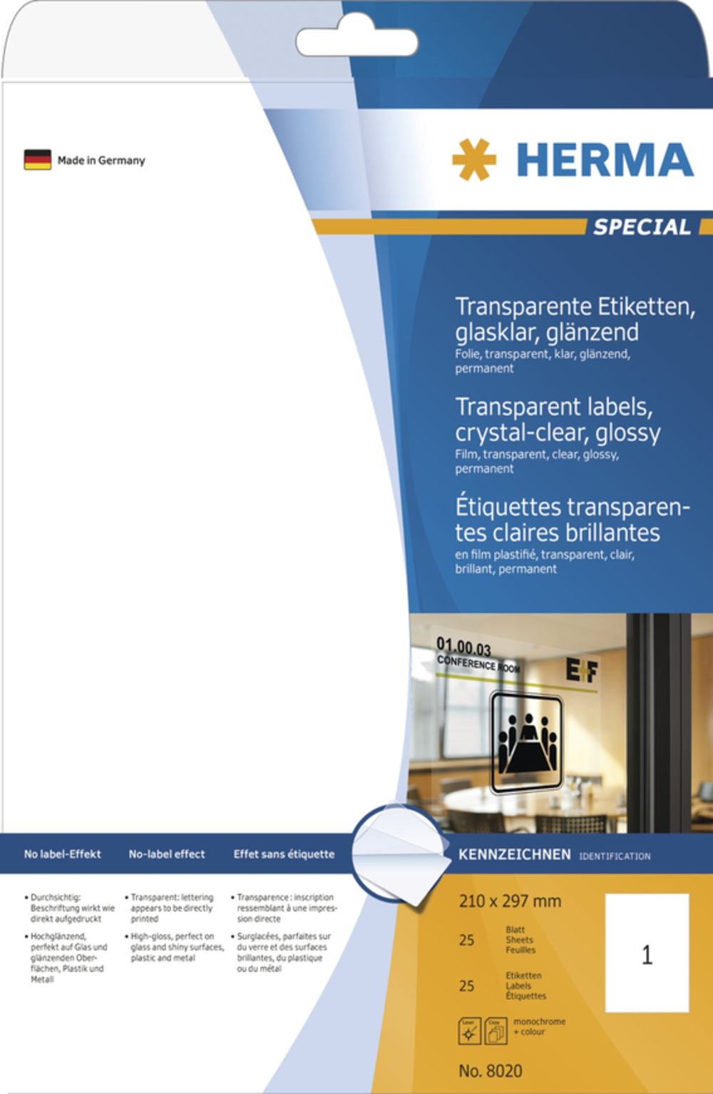Herma Etykiety foliowe samoprzylepne (8020)