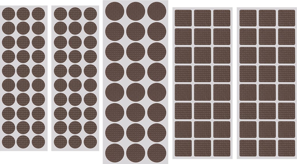 Topex Podkładki piankowe EVA samoprzylepne, brązowe, 120 szt.