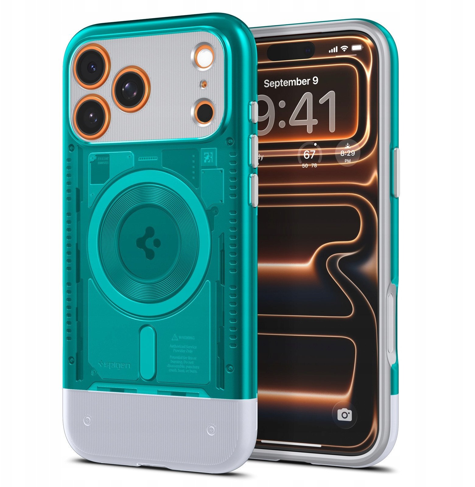 Spigen Classic C1 MagSafe, bondi blue - iPhone 17 Pro Max