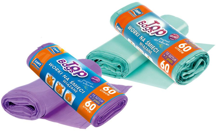 Ravi Worki na śmieci wiązane TOP BAGS 60L 10szt.