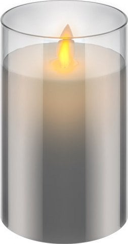 Goobay Świeca LED z prawdziwego wosku w szkle, 7,5 x 12,5 cm