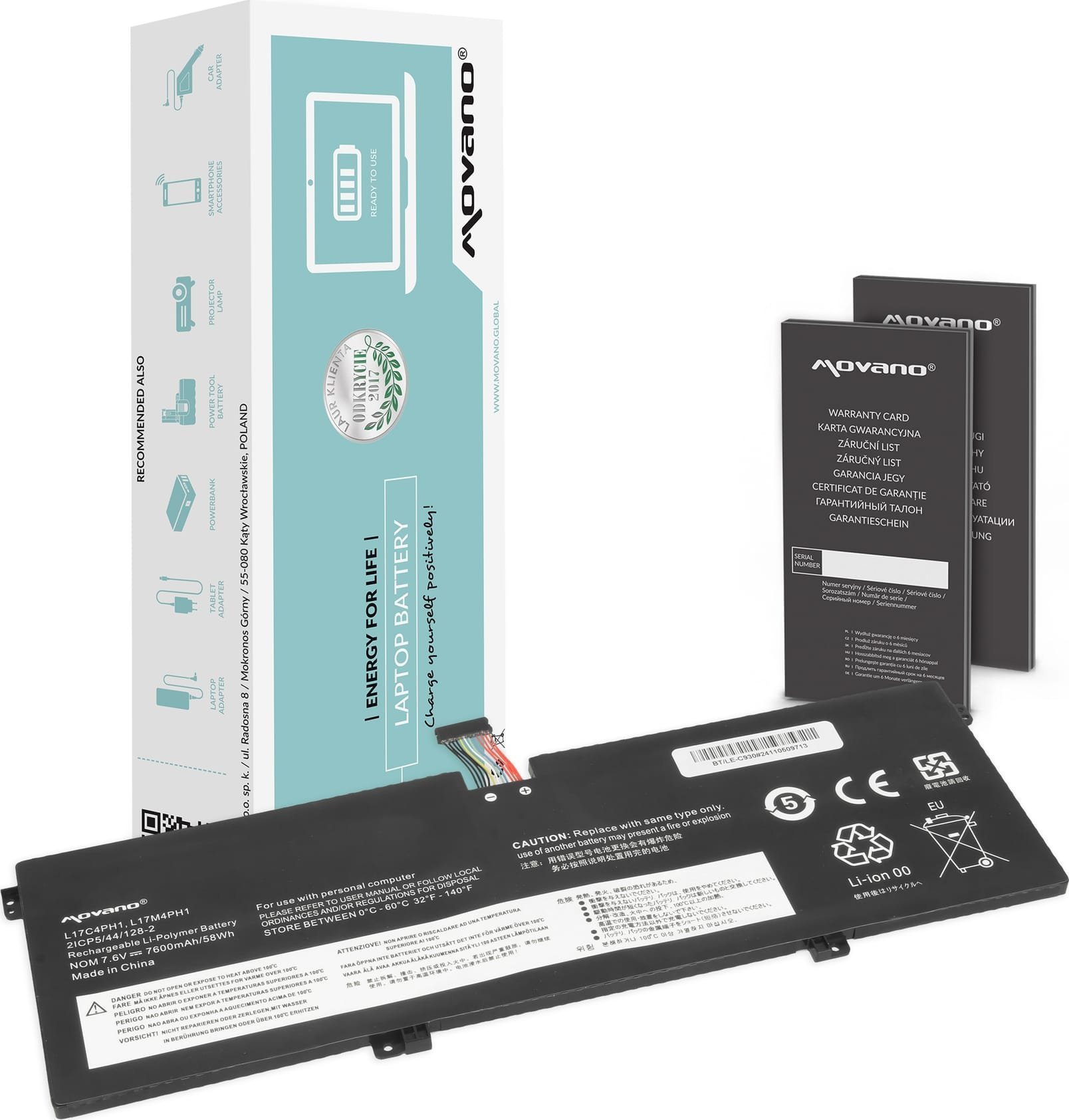 Bateria Movano do Lenovo Yoga C930-13IKB