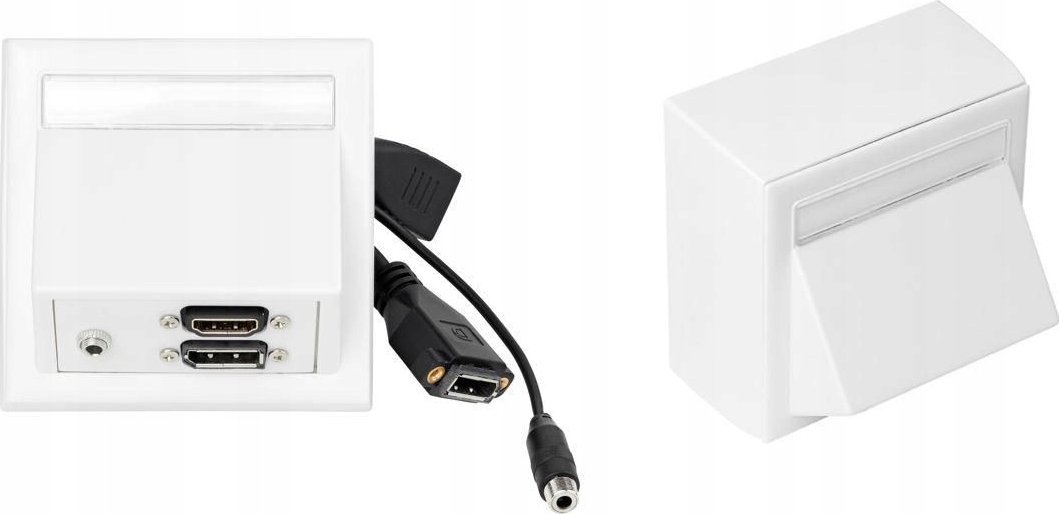 VivoLink WI221292 gniazdko elektryczne HDMI + DisplayPort + 3.5mm Biały